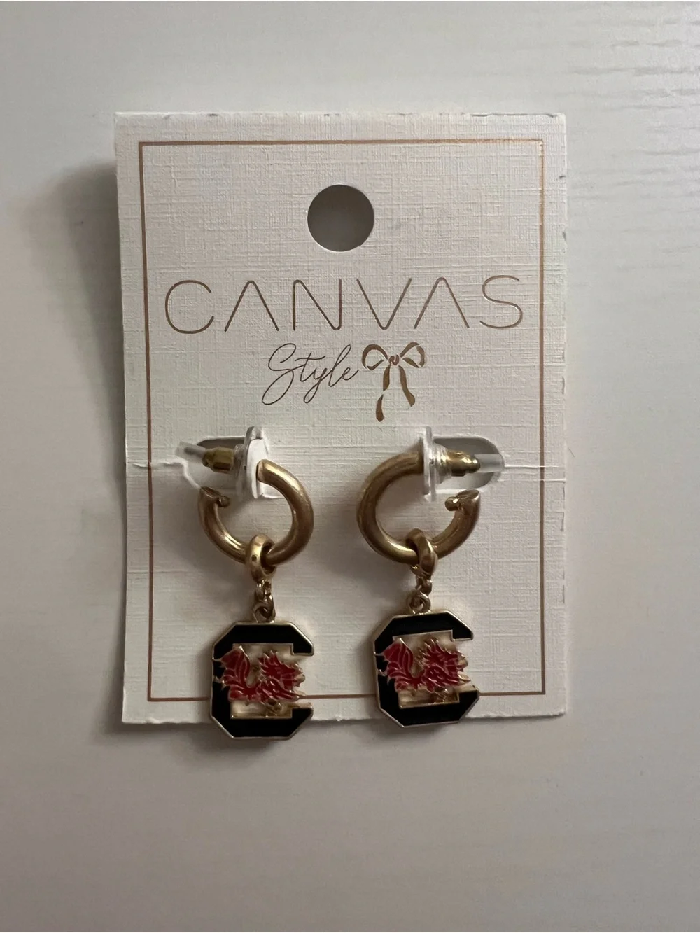 University of South Carolina Gamecocks logo earrings